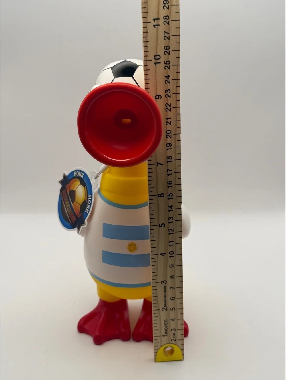 Soccer Duck bath toy